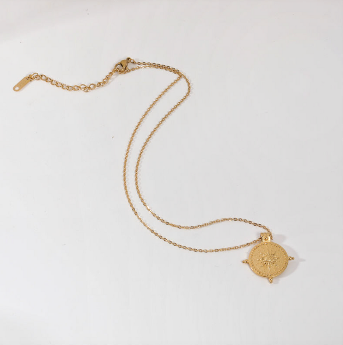 18K Gold Plated Star Sun Pendant Necklace