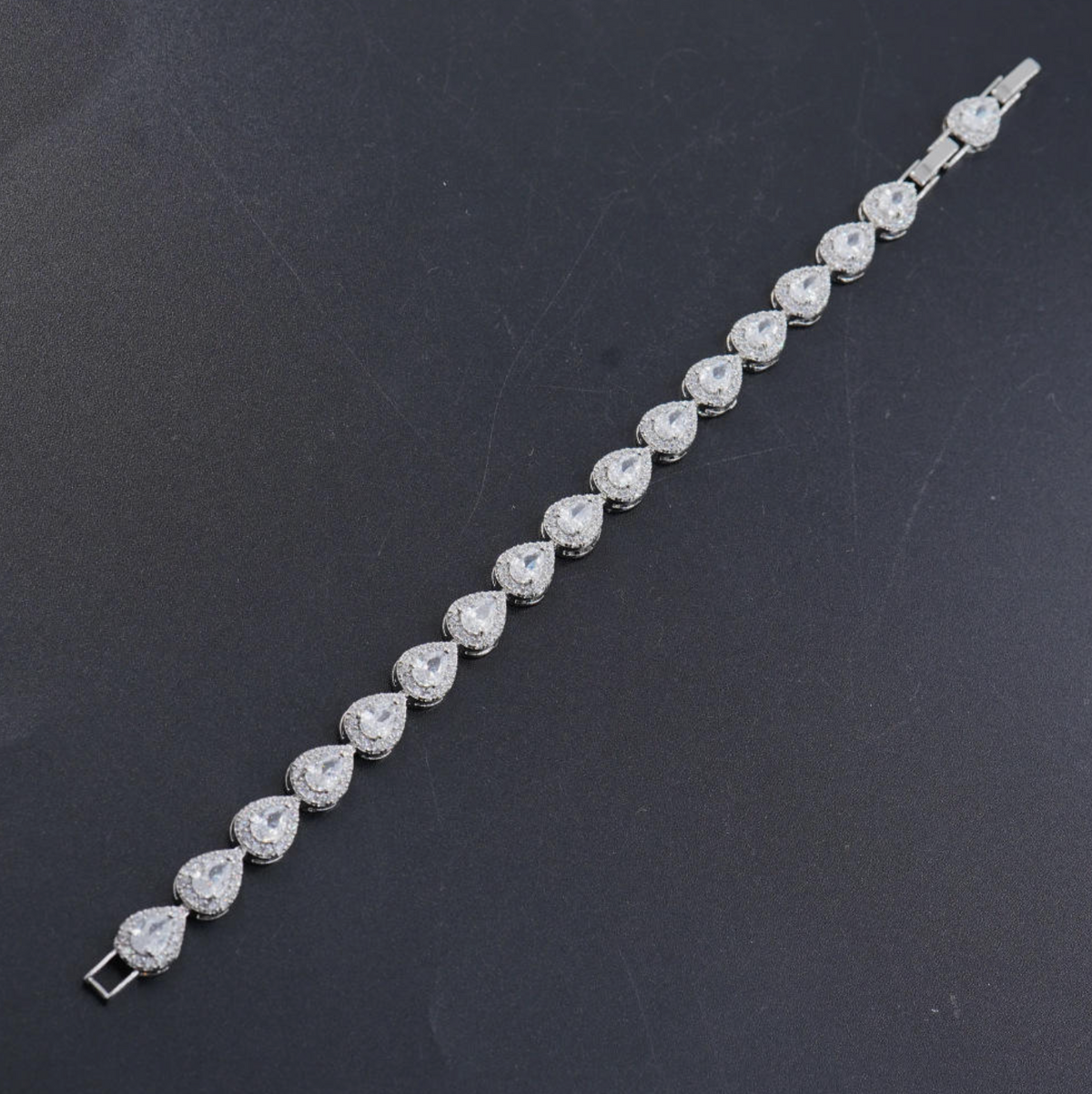 Gold Plated 5A CZ Flower Starlet Bracelet