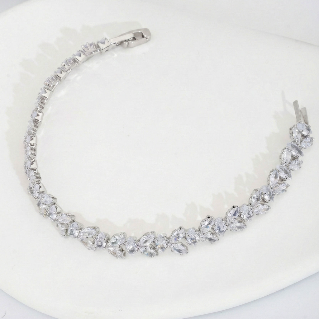 Luxury Wheat Ear CZ Bracelet
