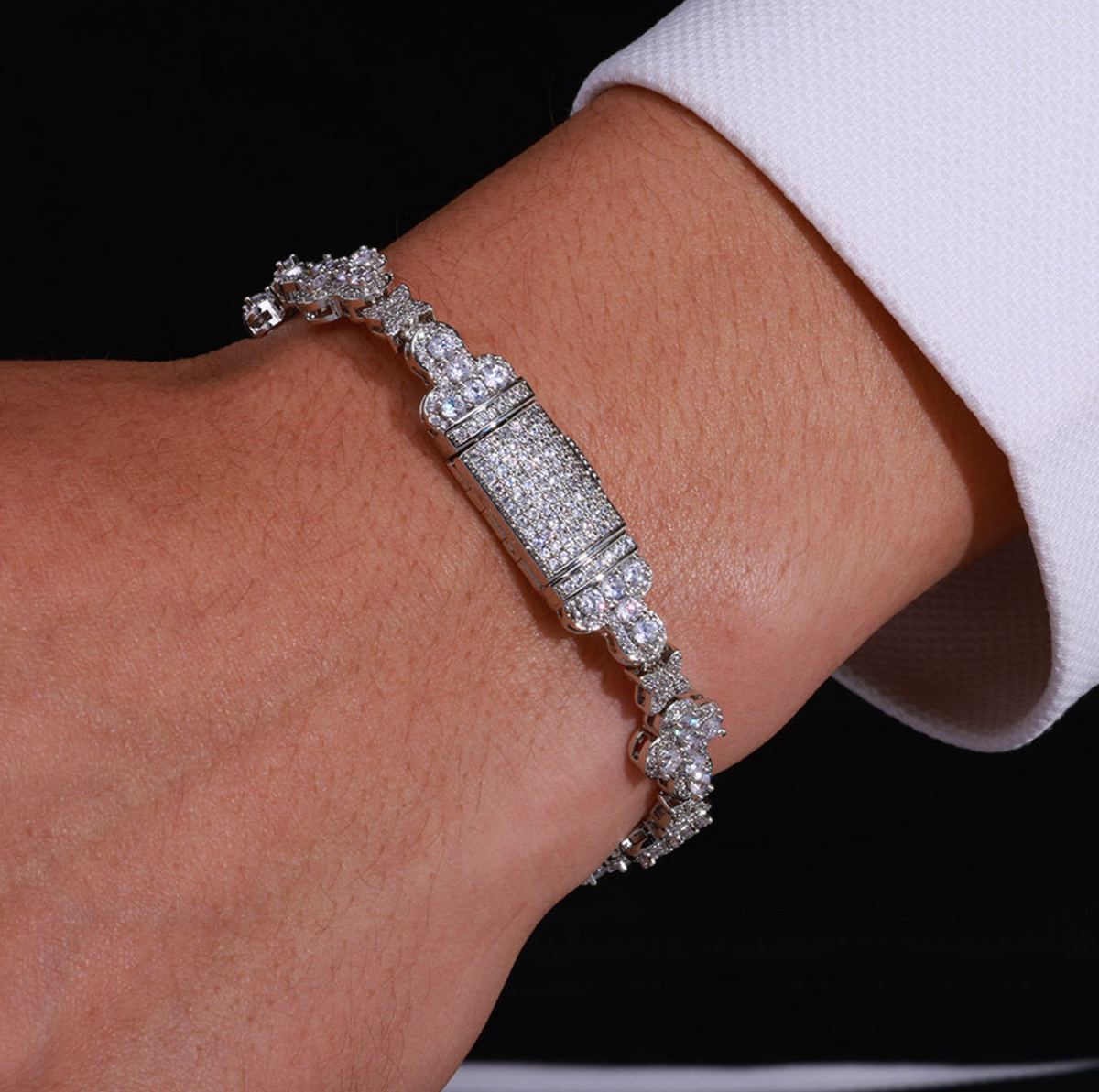 18K Gold Plated Cross Flower Chain Bracelet