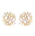 Snowflake Gold Stud Earrings