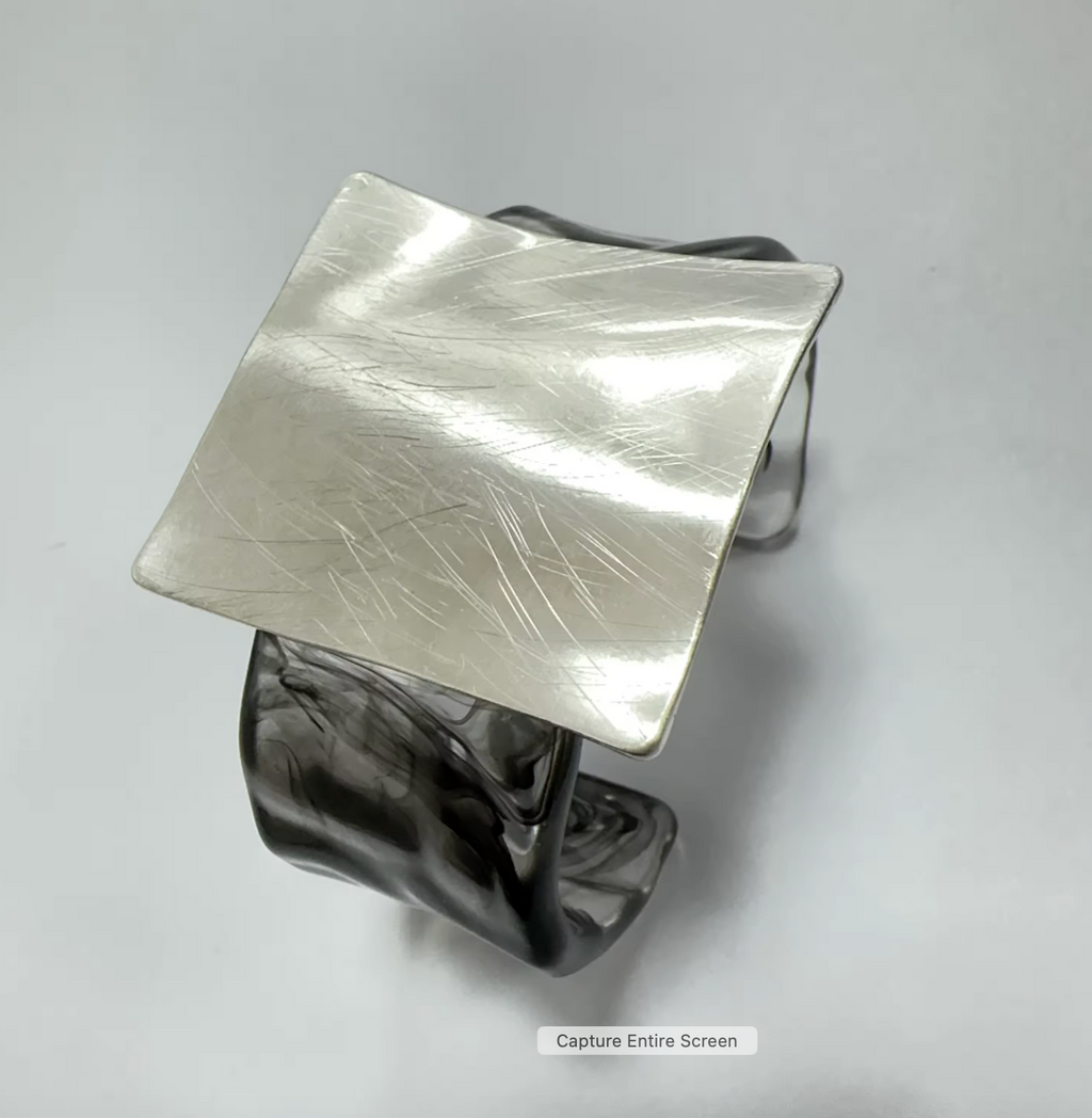 Chunky Geometric Square Cuff Bangle