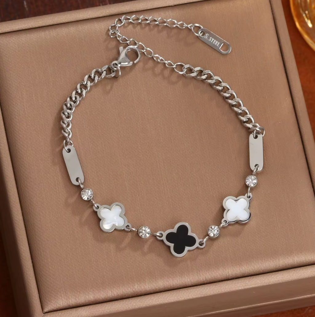 Four Leaf Clover 18K PVD Gold Bracelet
