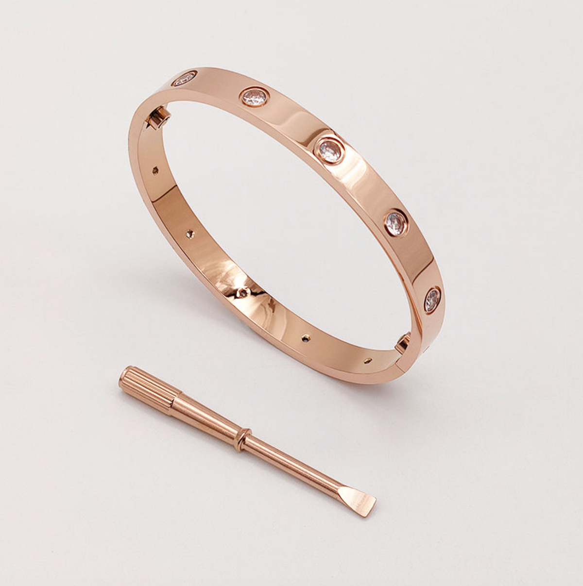 18K Gold Plated Screw Bangle Bracelet