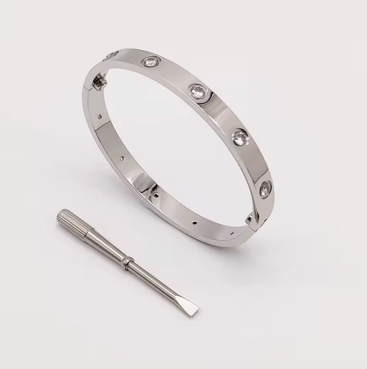 18K Gold Plated Screw Bangle Bracelet